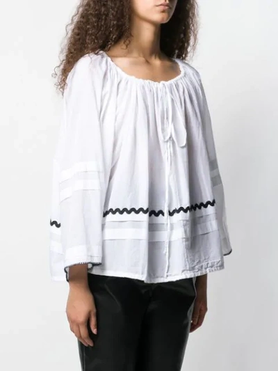 Mcq By Alexander Mcqueen Tie Neck Detail In White
