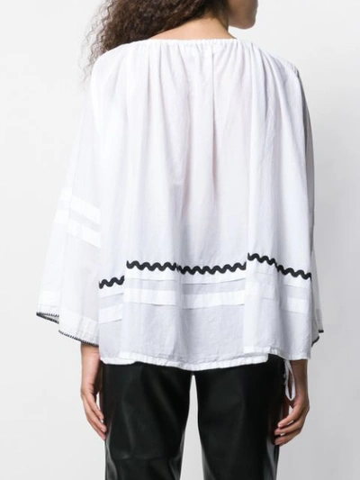 Mcq By Alexander Mcqueen Tie Neck Detail In White