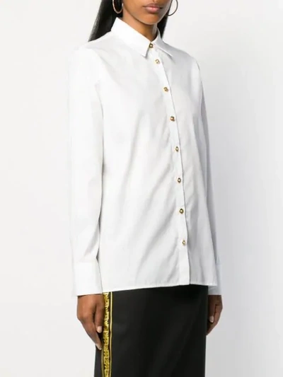 Shop Versace Button-down Shirt In White