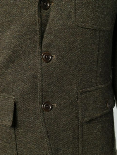 Shop Polo Ralph Lauren Flap Pocket Blazer In Brown