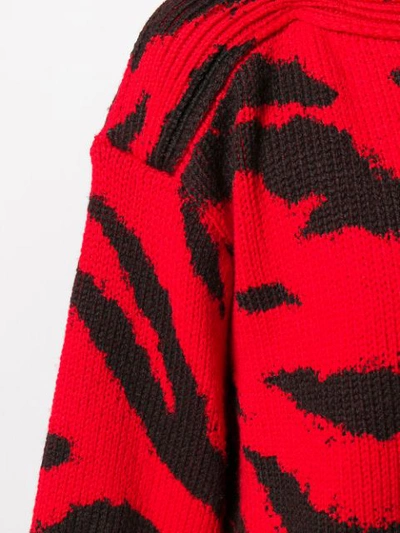 PHILOSOPHY DI LORENZO SERAFINI ANIMAL PATTERN WOOL SWEATER - 红色