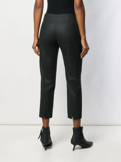 Shop Piazza Sempione Cropped Slim-fit Trousers In Grey