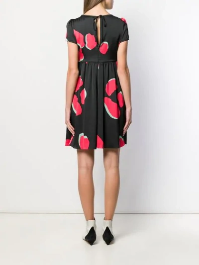 Shop Emporio Armani Graphic Leopard Print Dress In Black