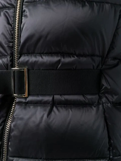 Shop Moncler Padded Fitted Coat - Black