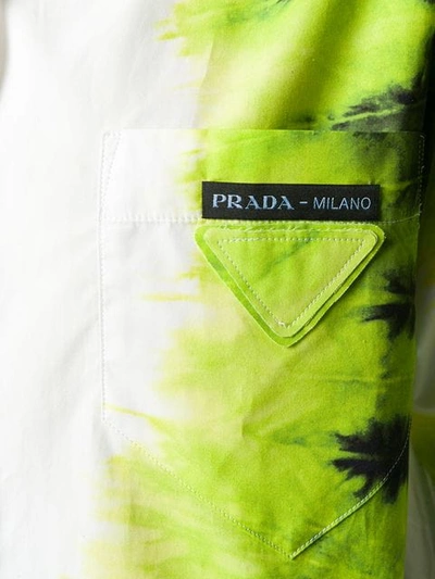 Shop Prada Tie Dyed Shirt In White