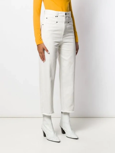 Shop Isabel Marant Daliska High-rise Denim Jeans In White