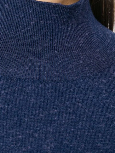 Shop Victoria Beckham Slub Signature Knit Top - Blue