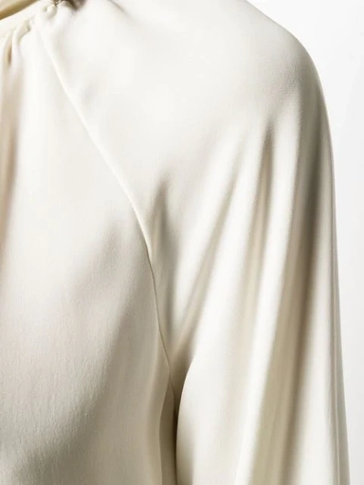 Shop Theory Pussy Bow Blouse In Neutrals