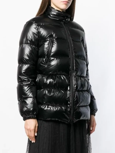 Shop Red Valentino Puffer Jacket In Black