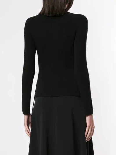Shop Dion Lee Cut Out Sweater In Black