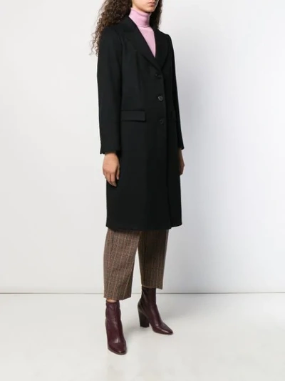 Shop Alberto Biani Single Breasted Coat In Black
