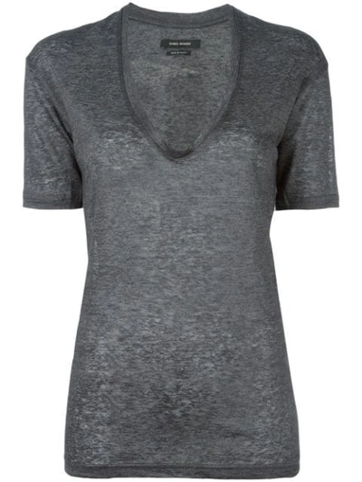 Shop Isabel Marant Maree T-shirt In Grey