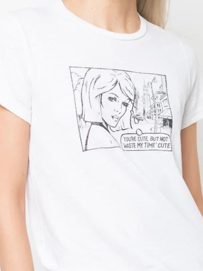 Shop Re/done Printed Comic T-shirt In Vintagewhite