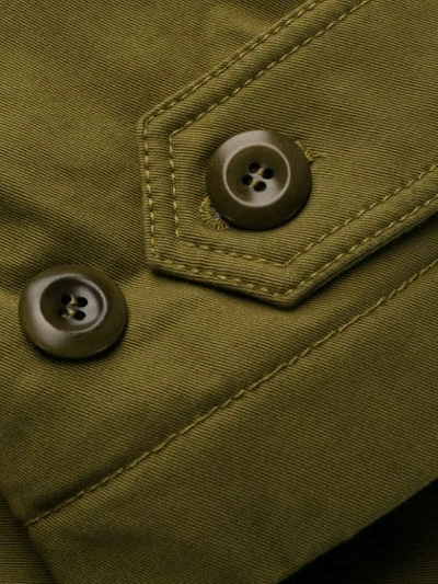 Shop Ermanno Scervino Trimmed Mid-length Coat In Green