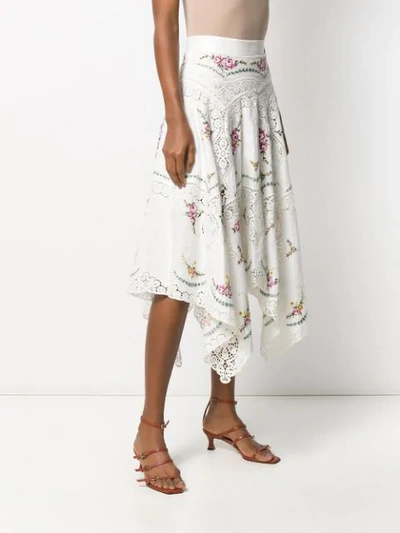 Shop Zimmermann Allia Flared Skirt In Ivory