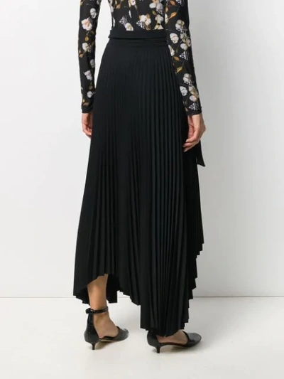 Shop A.w.a.k.e. Asymmetric Pleated Skirt In Black