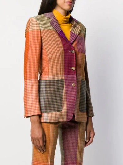 Shop Etro Herringbone Tweed Panelled Jacket In 650 Mulicolor