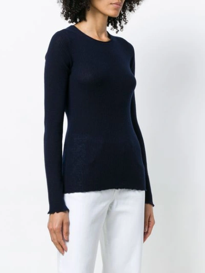 Shop Vince Classic Long-sleeve Sweater - Blue