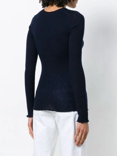 Shop Vince Classic Long-sleeve Sweater - Blue