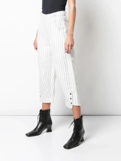 RENLI SU STRIPED CROPPED TROUSERS 