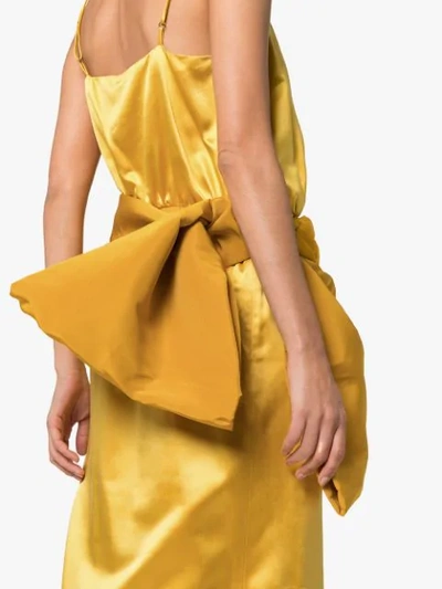 Shop Rosie Assoulin Sash Cami Maxi Dress In Yellow