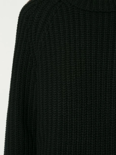 Shop Yohji Yamamoto Oversized Knitted Sweater - Black