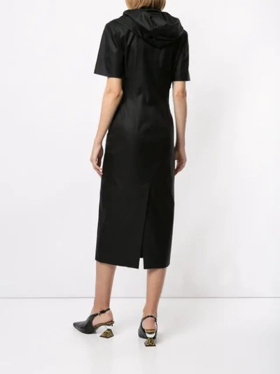 ALEKSANDRE AKHALKATSISHVILI DRAPED DETAIL SHIRT DRESS - 黑色