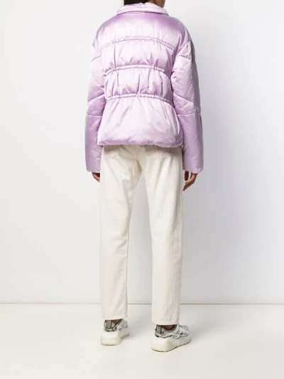 Shop Pinko Klassische Daunenjacke In Y11 Purple