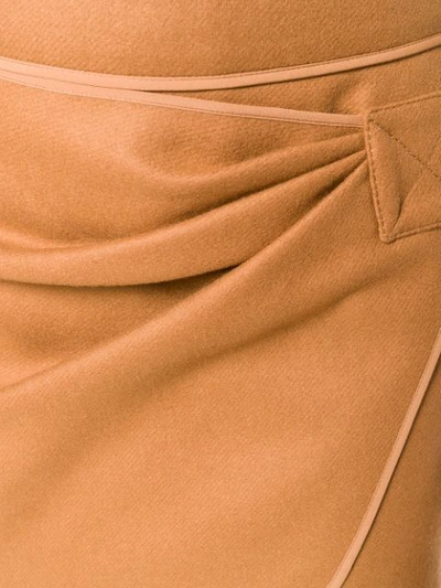 Shop N°21 Nº21 Wrap Front Mini Skirt - Brown