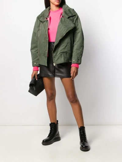 Shop Zadig & Voltaire Oversized Bomber Jacket In Green