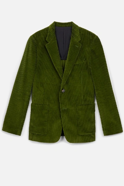 Shop Ami Alexandre Mattiussi Two Buttons Patch Pockets Jacket In Green