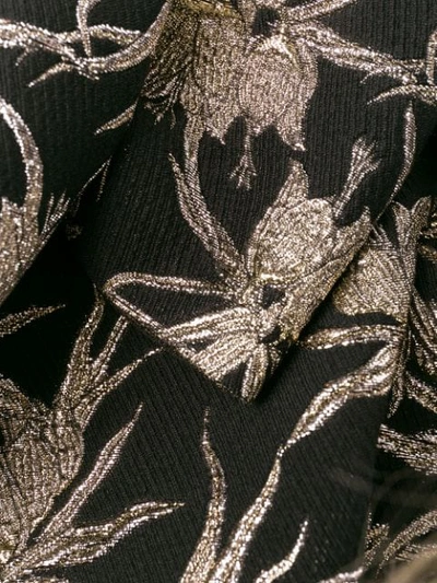 ROCHAS 花卉刺绣礼服 - 黑色