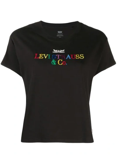 Shop Levi's Logo Print T In Black