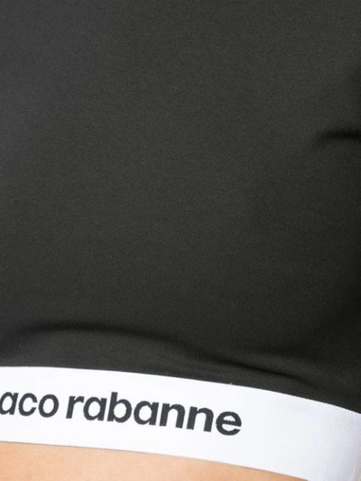 Shop Paco Rabanne Logo Cropped Top In Black