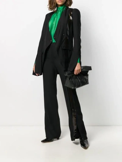 Shop Ilaria Nistri Stripe Detailed Blazer In Black
