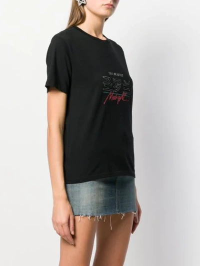 Shop Saint Laurent Call Me After Midnight T-shirt In Black
