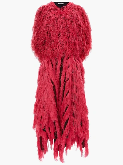 Shop Jw Anderson Allover Fil Coupe Dress In Red