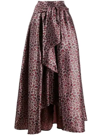 Shop Ultràchic Leopard Print Gathered Skirt In Pink