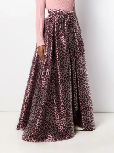 Shop Ultràchic Leopard Print Gathered Skirt In Pink