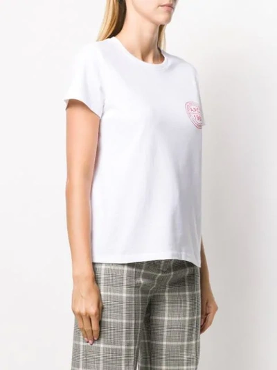 Shop Apc Logo Print T-shirt In White