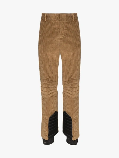 Shop Moncler Genius 3 Moncler Grenoble Double Cuff Corduroy Trousers In Brown