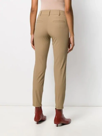 Shop Cambio Cropped Slim-fit Trousers In Neutrals