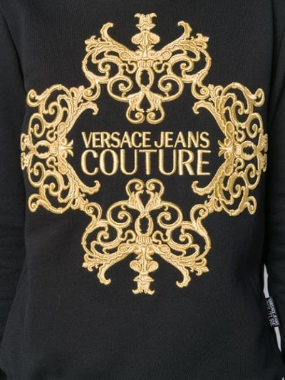 Shop Versace Jeans Couture Baroque Sweatshirt In Black