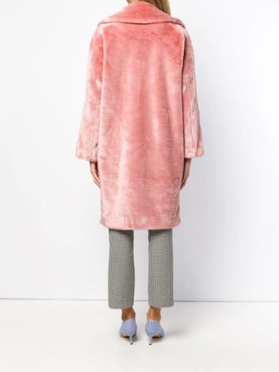 Shop Shrimps 'eamon' Mantel Aus Faux Fur In Pink