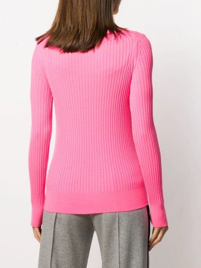 Shop Moncler Roll Neck Sweater In Pink