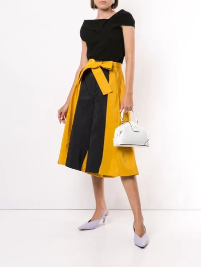 Shop Rosie Assoulin Bicolour Culottes In Yellow
