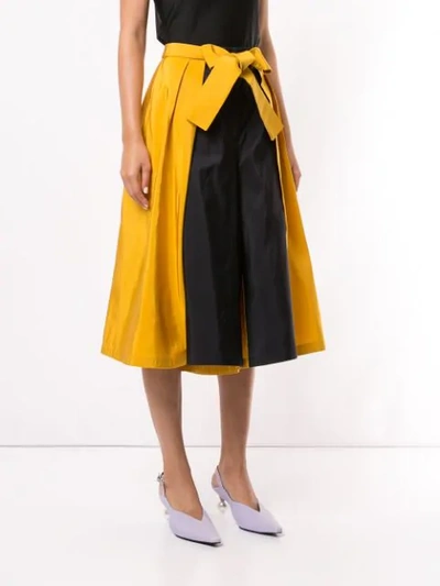 Shop Rosie Assoulin Bicolour Culottes In Yellow