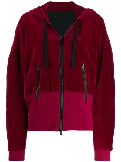 Shop Haider Ackermann Freeman Zip-up Hoodie In Red