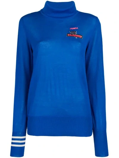 Shop Mira Mikati Turtleneck Sweater - Blue