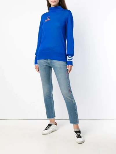 Shop Mira Mikati Turtleneck Sweater - Blue